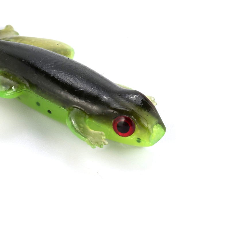 Dr.Fish 6 Pack Soft Plastic Frog Baits, 3.2 Inches Tadpole Swimbaits Frog Lures Bass Crappie Lures Creature Lizard Bait Shad Drop Shot Panfish Bluegill, Watermelon - Image 5